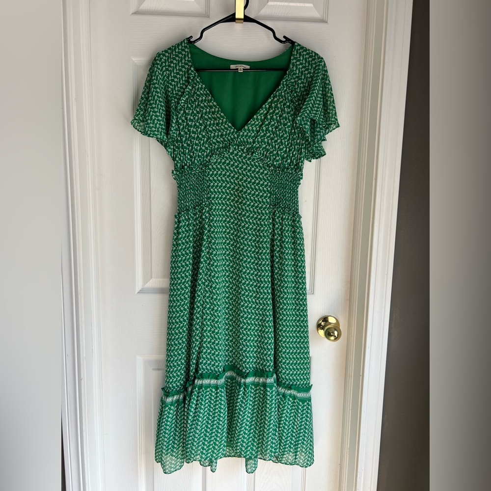 Max Studio Green  Midi Sundress